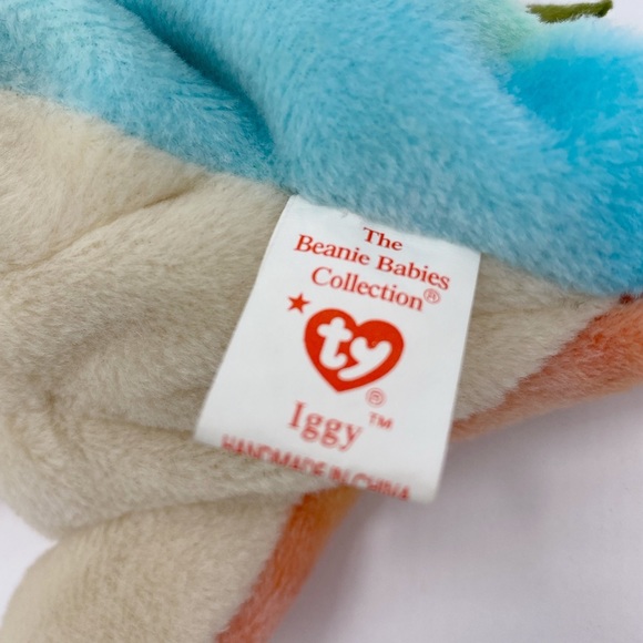 Ty Beanie Baby "Iggy" The Iguana Tie Dye 1997 - Picture 8 of 12